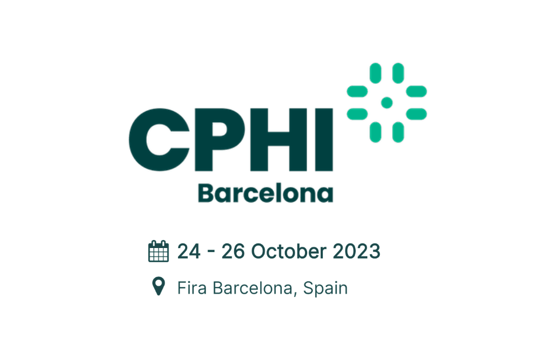 CPHI Europe 2023, Booth 81E15, Oct 24-26, Barcelona, Spain