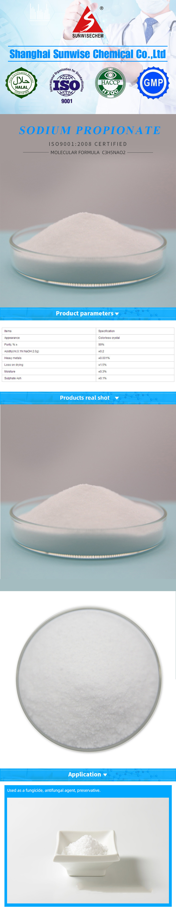 Best Price High Quality Sodium Propionate 137-40-6 with Fast Delivery